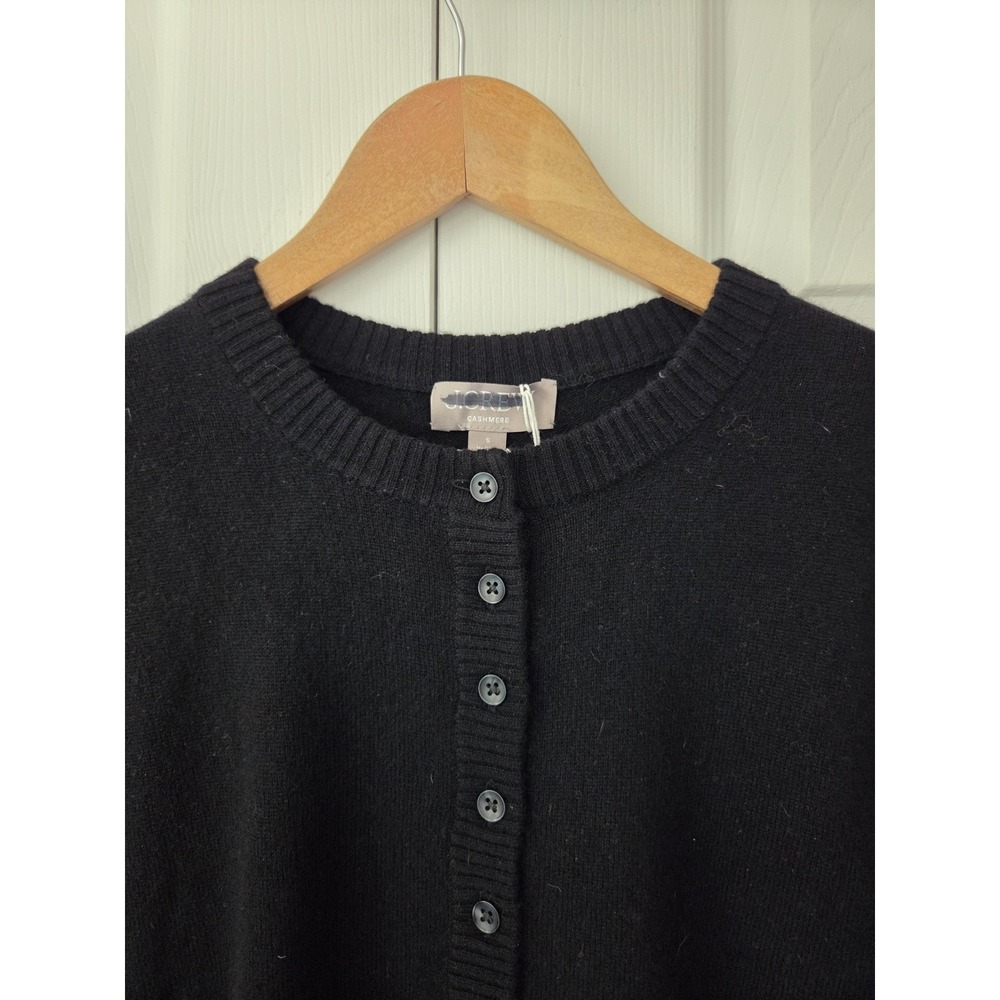 J. Crew Perfect Cashmere Cardigan Womens Size Small Black NWT $178 CP465 - Picture 2 of 6